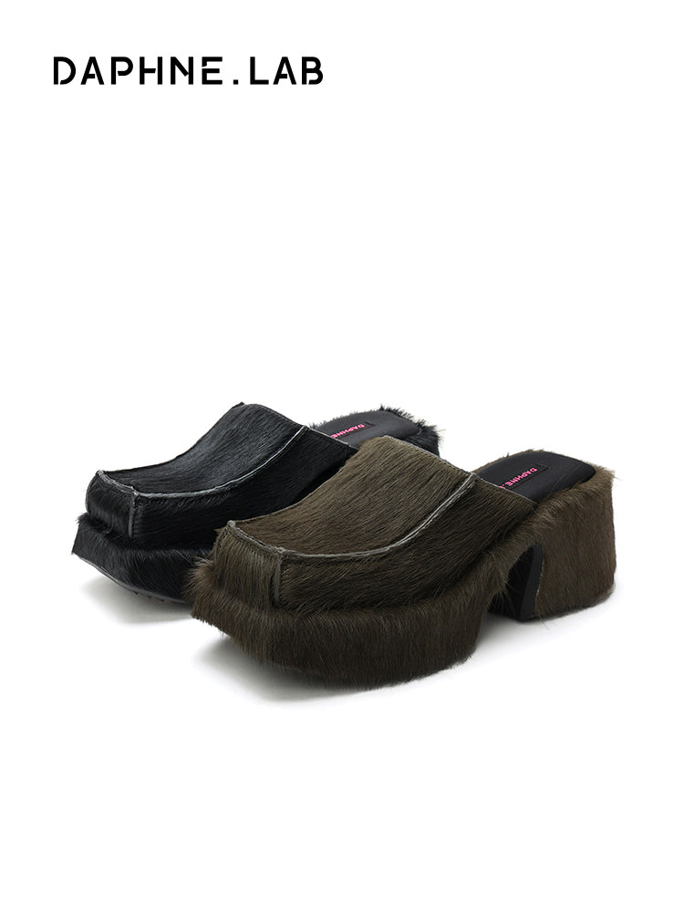 Sugar Cube  Fur mule slippers 8825101013