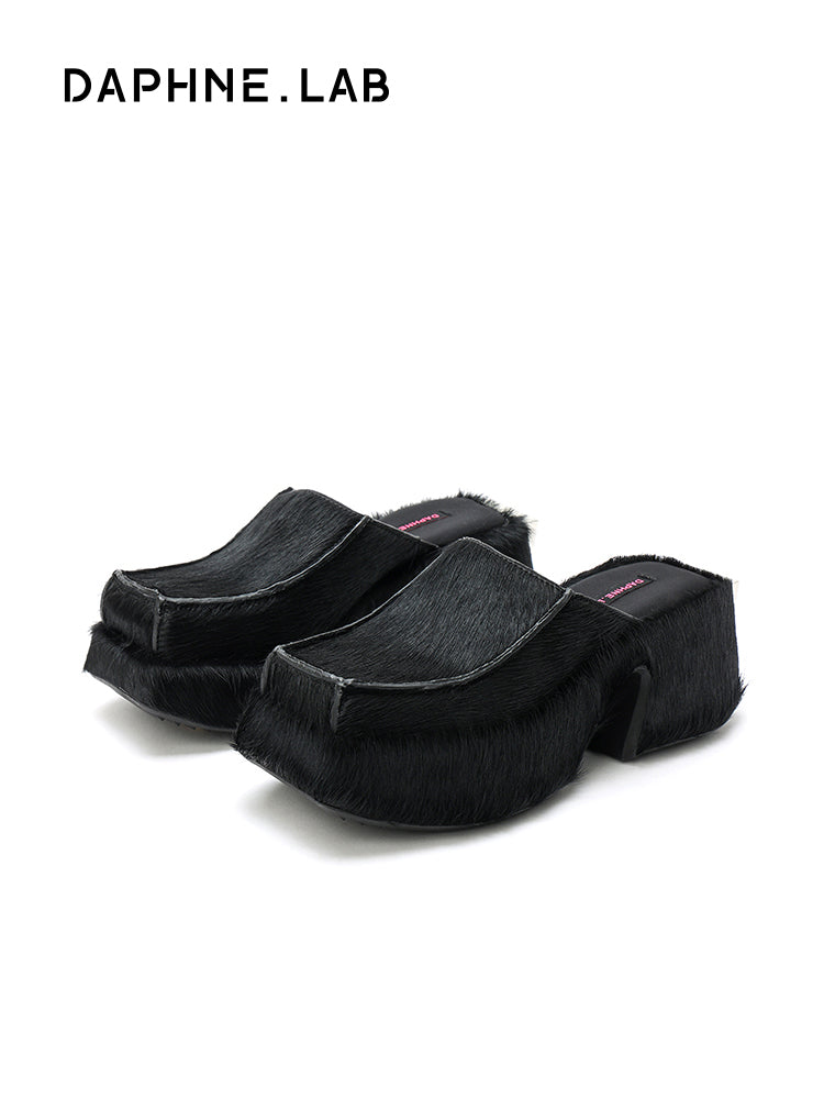 Sugar Cube  Fur mule slippers 8825101013