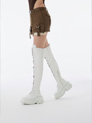 Lace-Up Platform Over-the-Knee Boots 8823605031