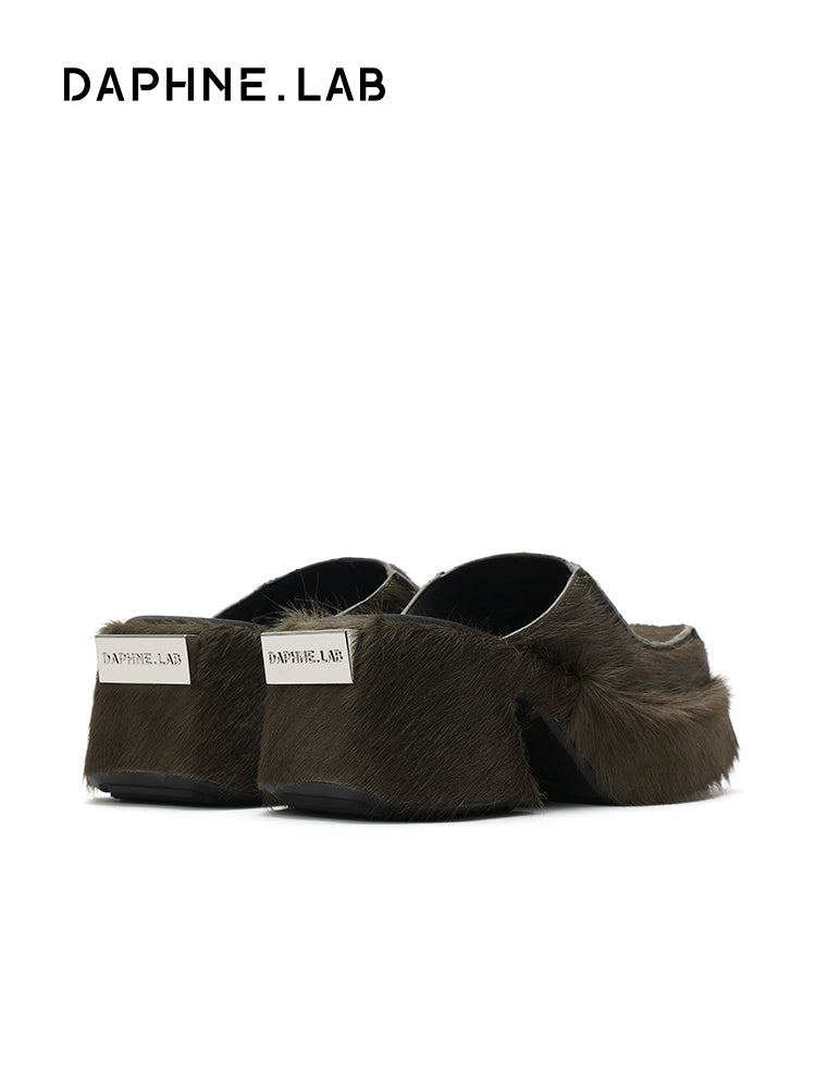 Sugar Cube  Fur mule slippers 8825101013