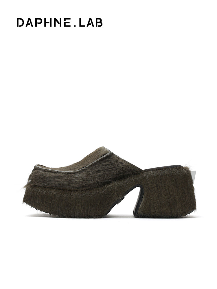 Sugar Cube  Fur mule slippers 8825101013